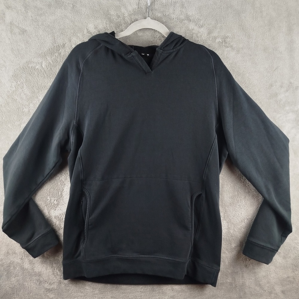 Public Rec Politan Hoodie Mens M Black Long Sleeve Soft Knit Pullover Gym Lounge